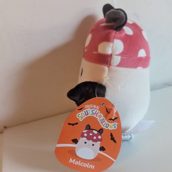 NWT 5" Malcolm Mushroom Bat Squishmallows Halloween Collectible Wings Plush Toy - Picture 4 of 10